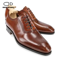 uncle saviano luxury oxford brogue shoes for men wedding party best man shoe business designer leather dress men shoes original
