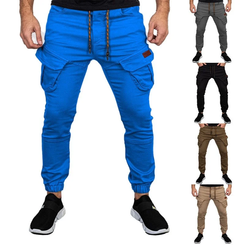 Multi-Pocket Cotton Sports Pants Men's Leisure Fitness Sweatpants Overalls High Quality Breathable Quick-Drying Trousers Y2K