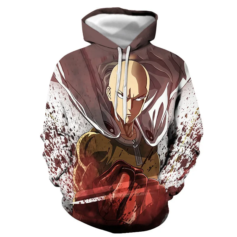 

Anime ONE PUNCH MAN Hoodies 3D Printed Casual Men Women Street Harajuku Pullover Loose Trend Cosplay Clothing Hooded Sweatshirt