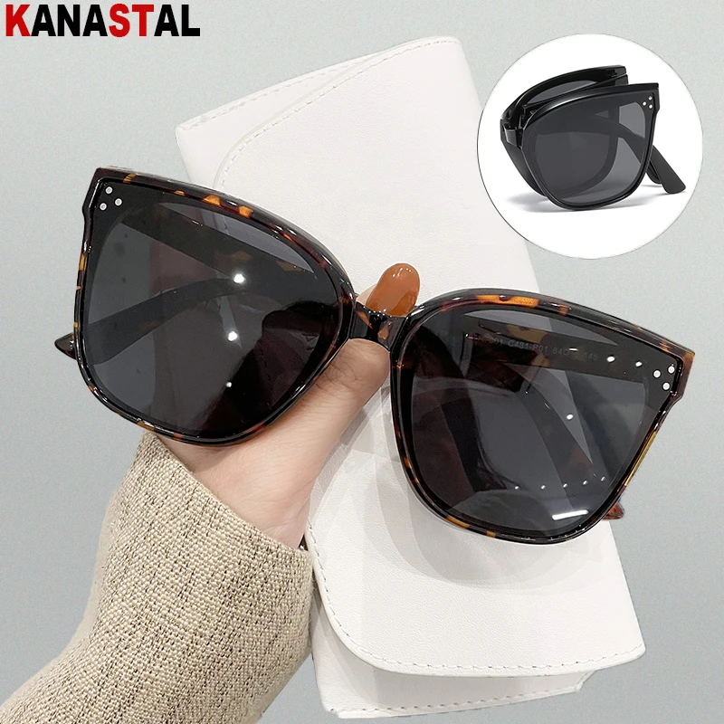 

Women Polarized Sunglasses UV400 TR90 Square Frame Visor Foldable Eyewear Sunscreen Traveling Outdoors Sun Glasses Men Fashion