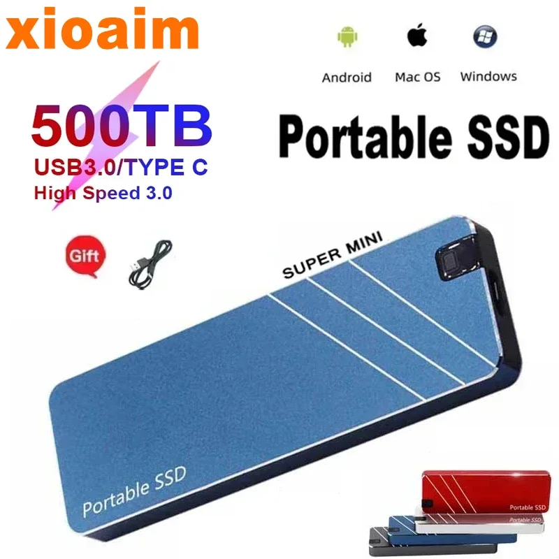 Портативный SSD-накопитель Xiaomi Type-C/USB3.1 внешний мобильный твердотельный