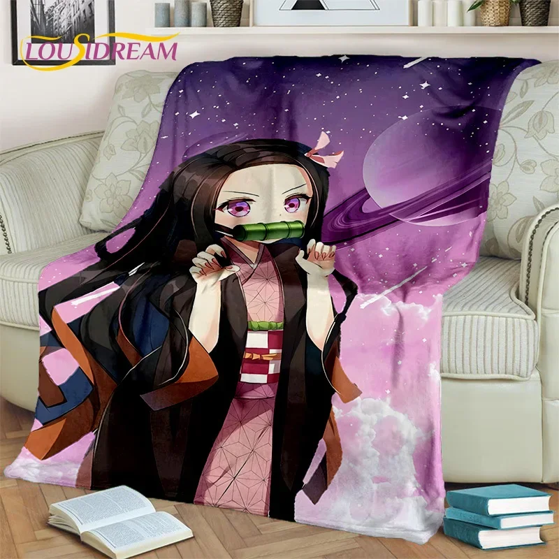 

Japan Anime Demon Slayer Kamado Nezuko Blanket,Soft Kid Throw Blanket for Home Bedroom Bed Sofa Picnic Travel Office Cover Gift