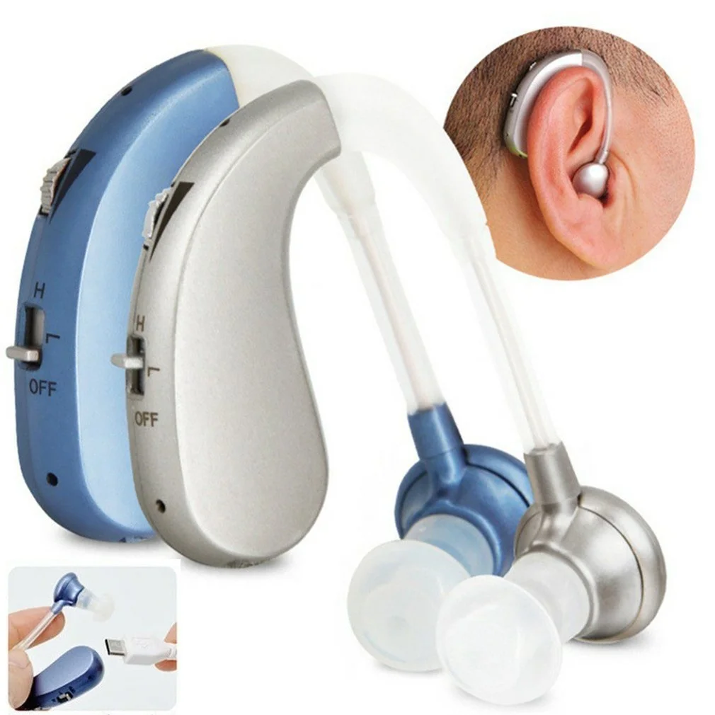 

Digital Hearing Aid Hearing Amplifier Earphone USB Rechargeable Sound Collector Wireless Ear Aids For Elderly Moderate