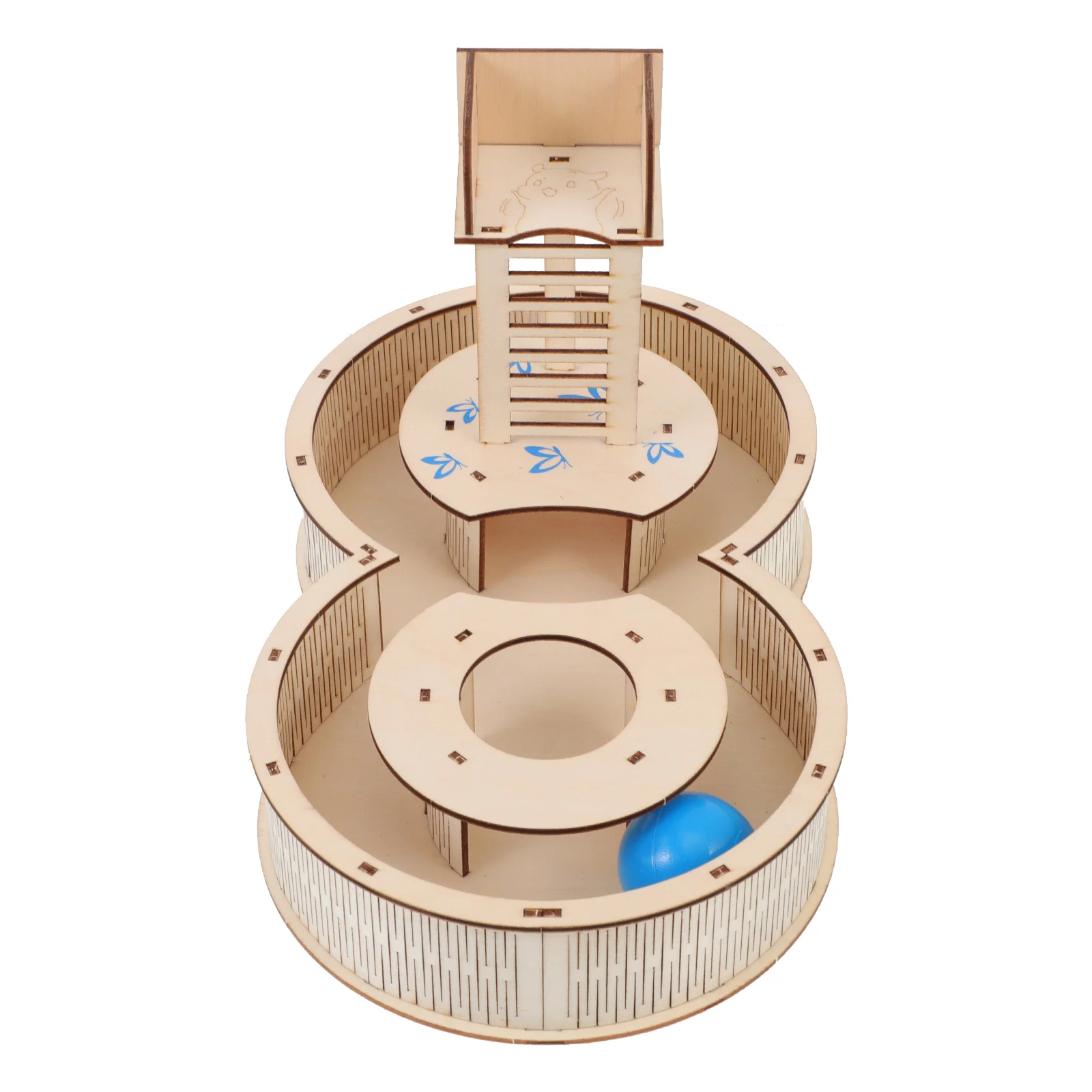 

Hamster Maze Toy Tunnel Pet House Wooden Labyrinth Exercising Exploring Training Playground Chinchilla Hideout Habitat Tunnels