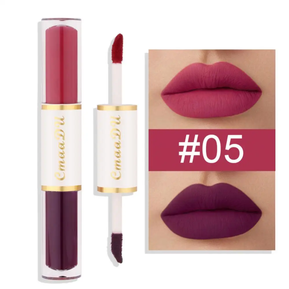 

Lip Gloss Matte Lip Tints Lipstick Non-stick Cup Double Head Lip Glaze Cosmetics Waterproof Beauty Products For Women