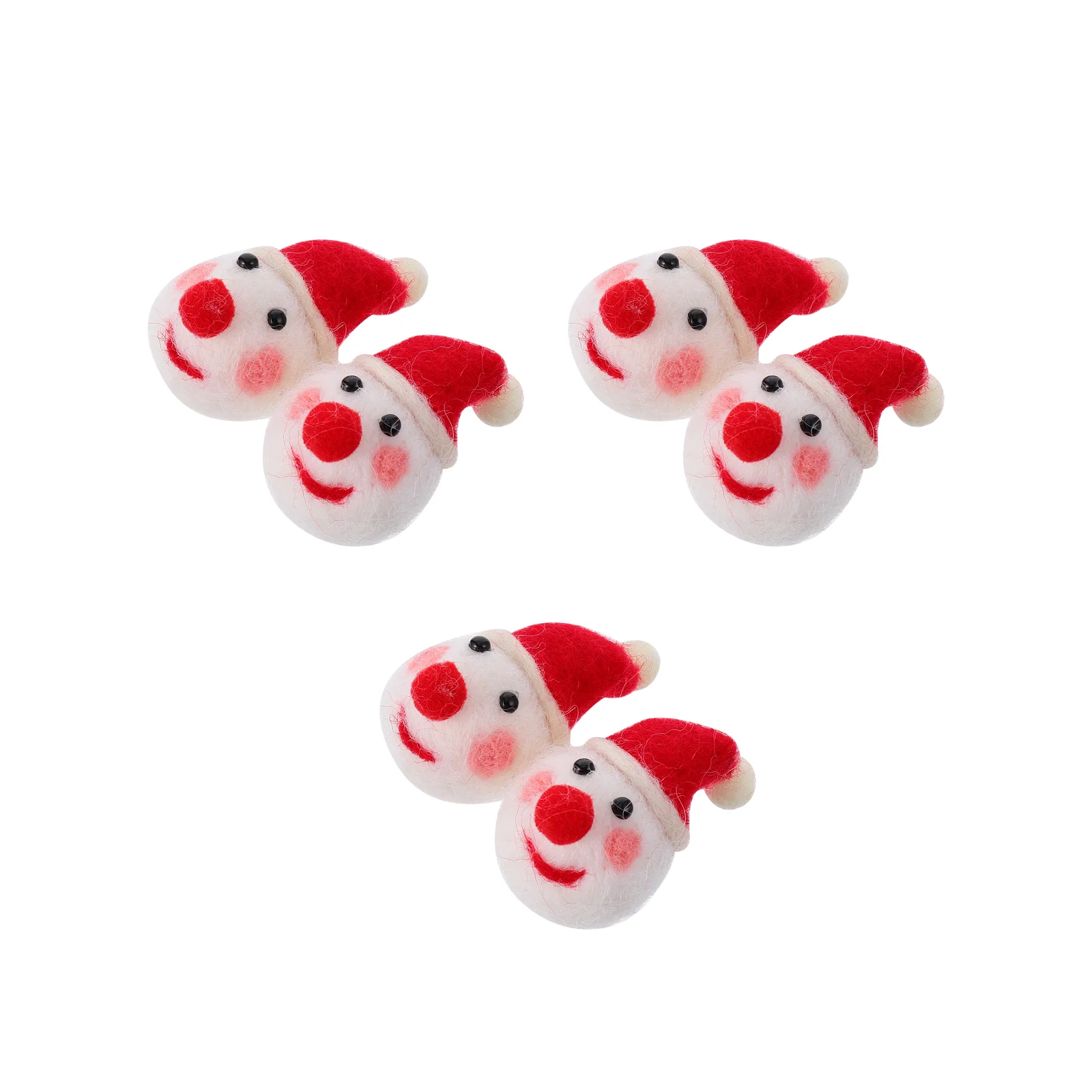 

6pcs Chic Mini Creative DIY Accessory Accessory Snowman Ornament for Xmas