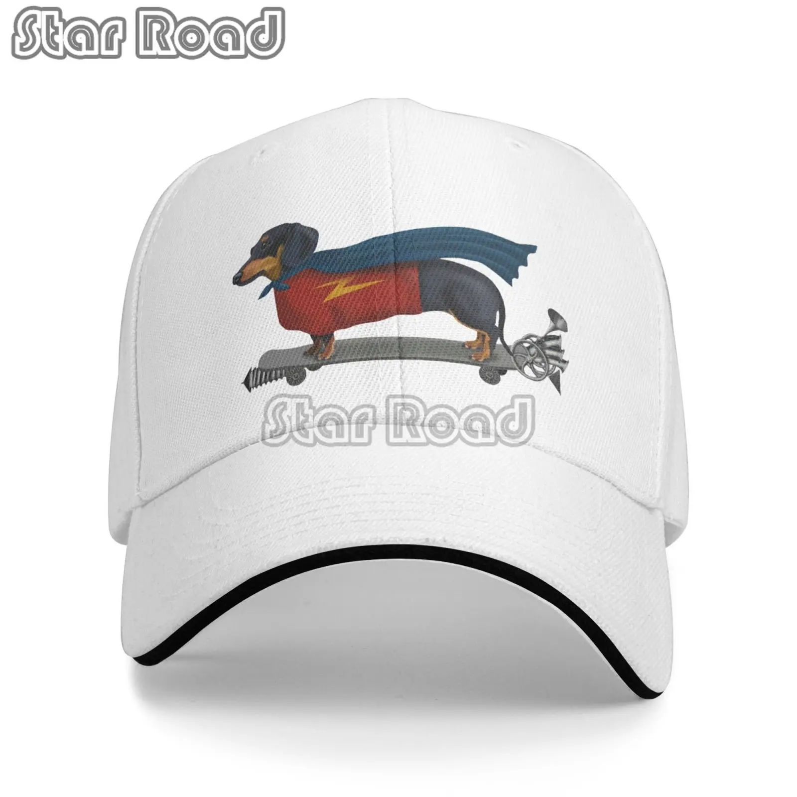 

Funny Wiener Dachshund Baseball Cap Custom Adjustable Unisex Badger Sausage Wiener Dog Dad Hat Hip Hop Snapback Cap Trucker Hat