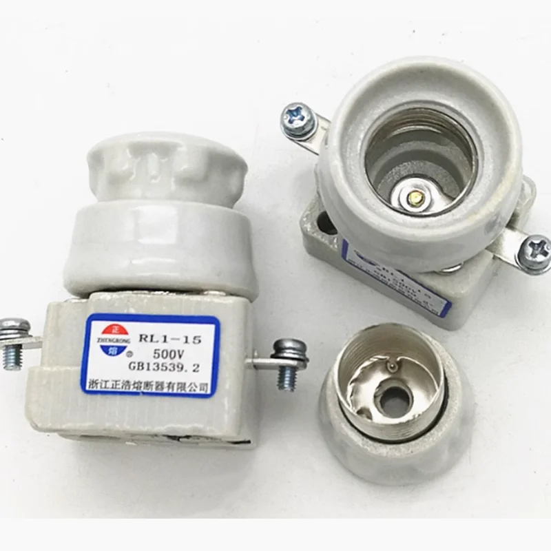 RLS1 RL1-15 База 15A Спиральный предохранитель Станок Безопасная база Винтаж
