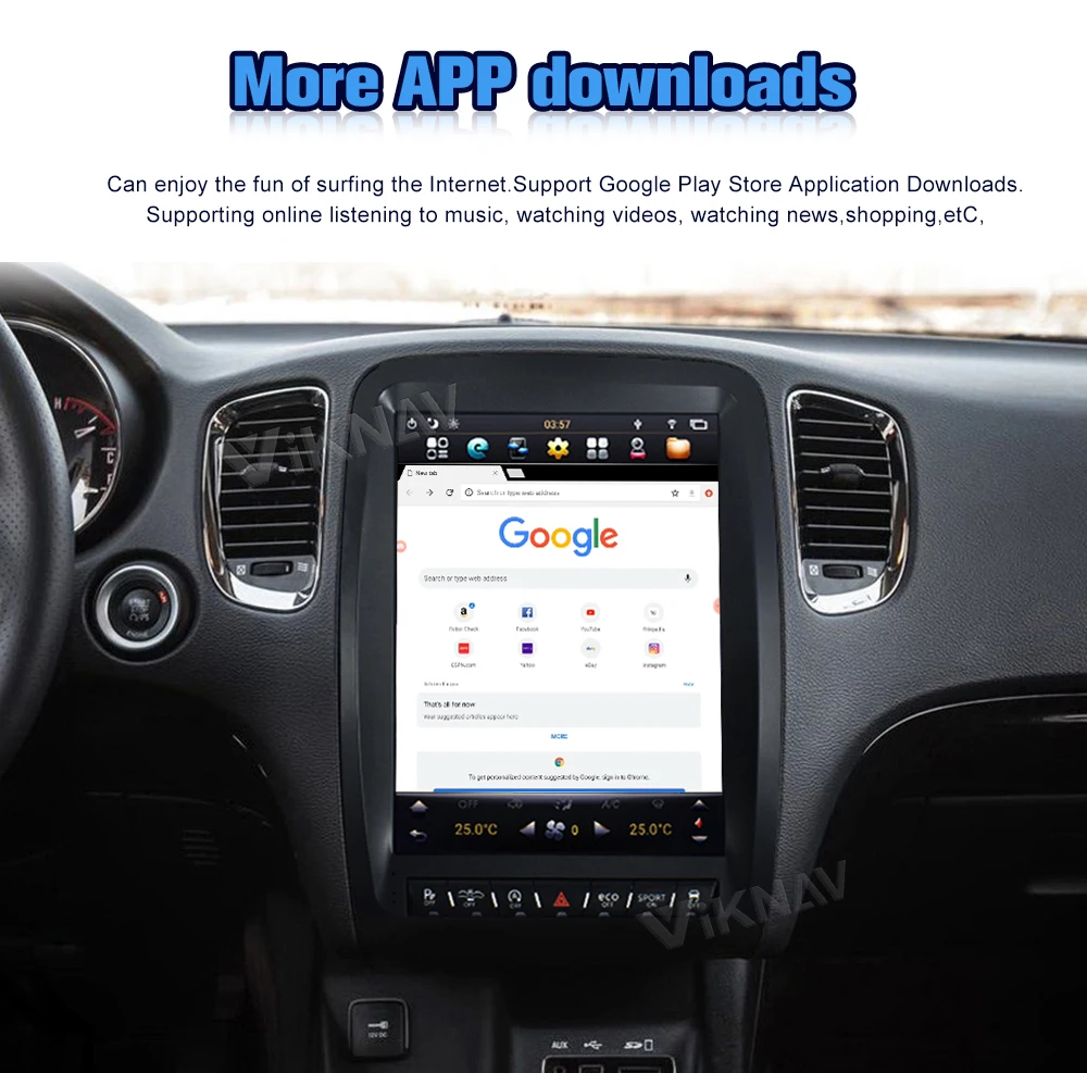 Автомобильный радиоприемник PX6 Для Dodge Durango 2009-2021 Android Тесла стиль вертикальный