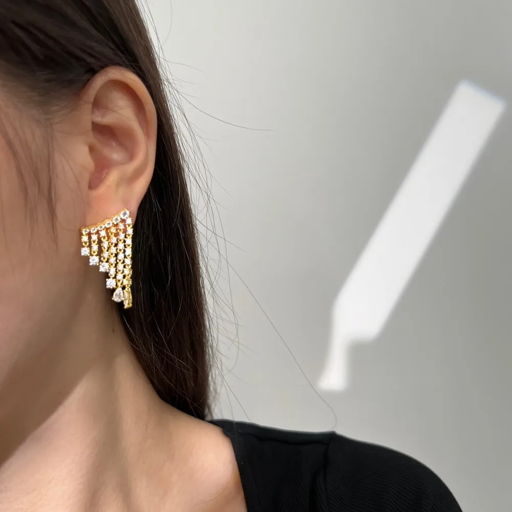 XUYUANFEN новые серьги-гвоздики из чистого серебра S925 роскошные женские серьги с