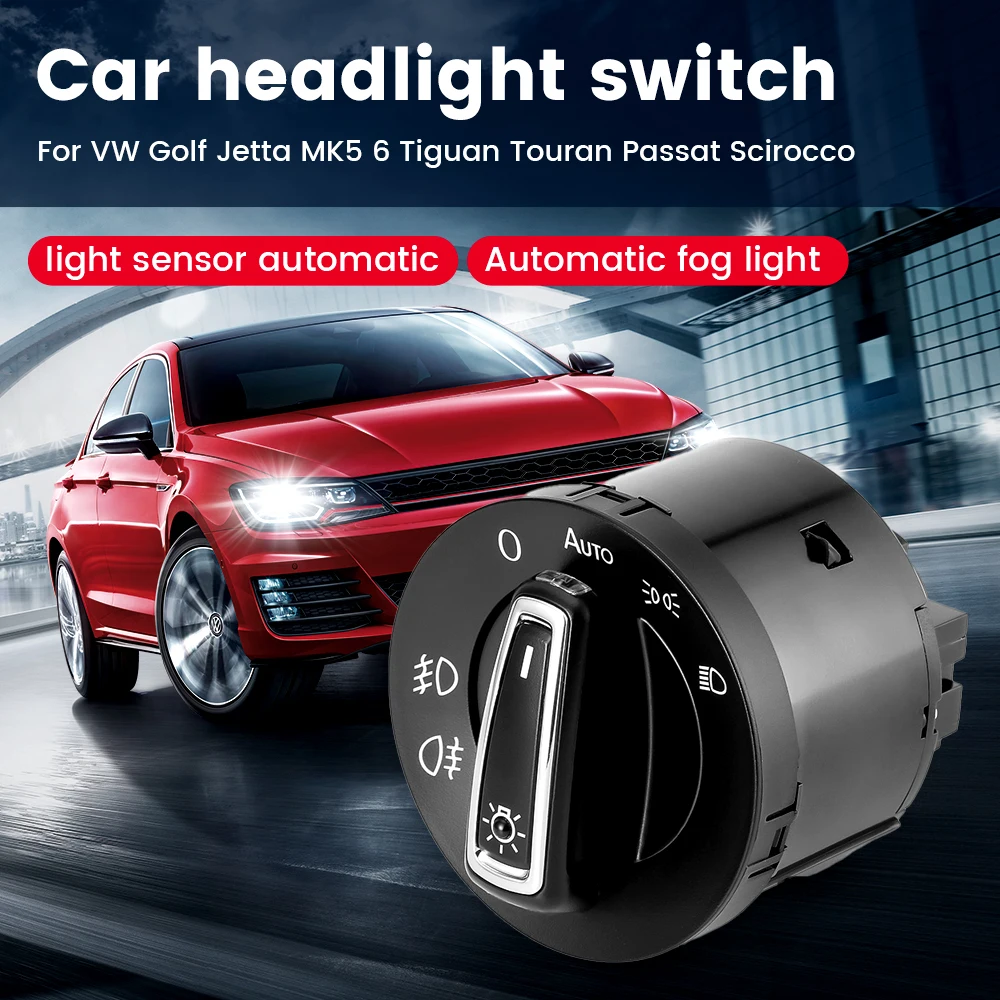 For VW AUTO Headlight Head Lamp Switch Light Sensor Module Upgrade For VW Golf Jetta MK5 6 Tiguan Touran Passat Scirocco Bora