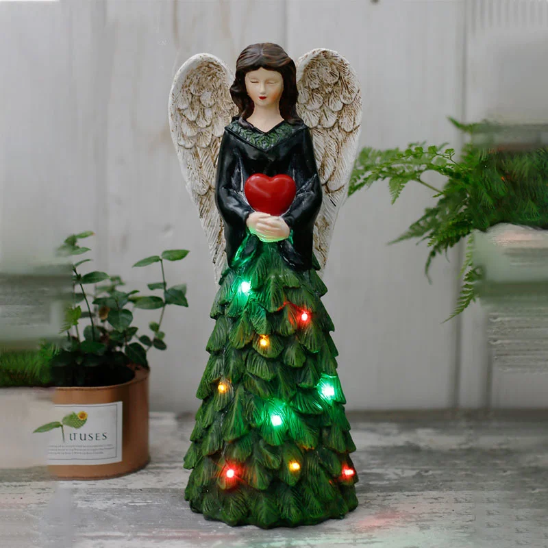 

Скандинавская смола, Женская рождественская скульптура, украшение для сада, сада, балкона, украшения для дома