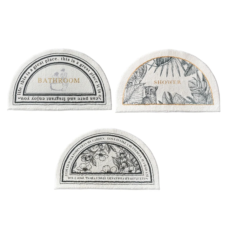 

Коврик для ванной в стиле ретро, Нескользящий Впитывающий напольный коврик, мягкий плюшевый Придверный коврик для спальни, кухни, коврик дл...