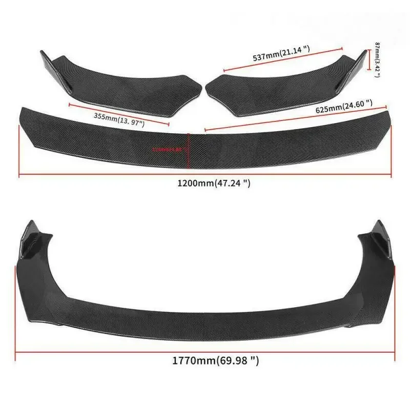 Универсальный автомобильный передний спойлер разделитель бампера комплект для