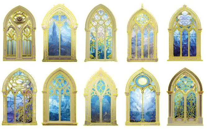 10 шт. лазерный Алмазный Узор окон витражного стекла замок стильная ПВХ наклейка