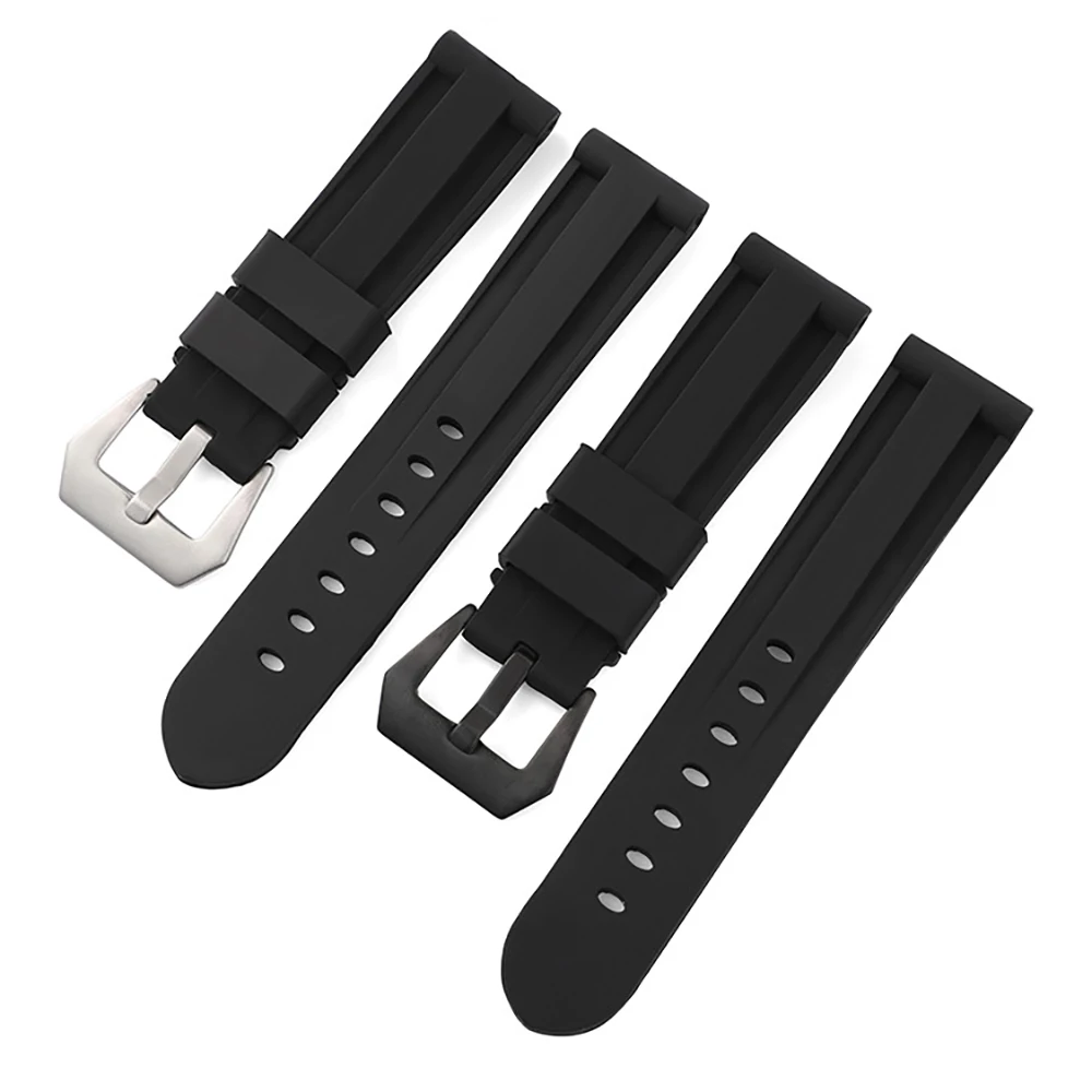 

22mm 24mm 26mm Silicone Rubber Watch Band Replace For Panerai Strap Watch Band Waterproof Watchband Free Tools