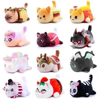 25cm aphmau meows plush doll coke french fries burgers bread sandwiches food cat plushie sleeping pillow childrens gifts