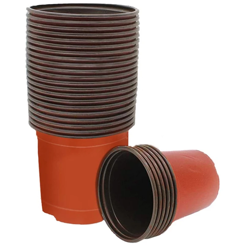 

50 Pieces of Plastic Nursery Flower Pots Suitable for Indoor, Outdoor, Garden, Courtyard and Park