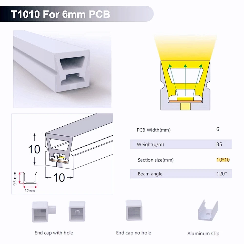 

FUNZENXIN Гибкая силиконовая световая трубка 1-5 м