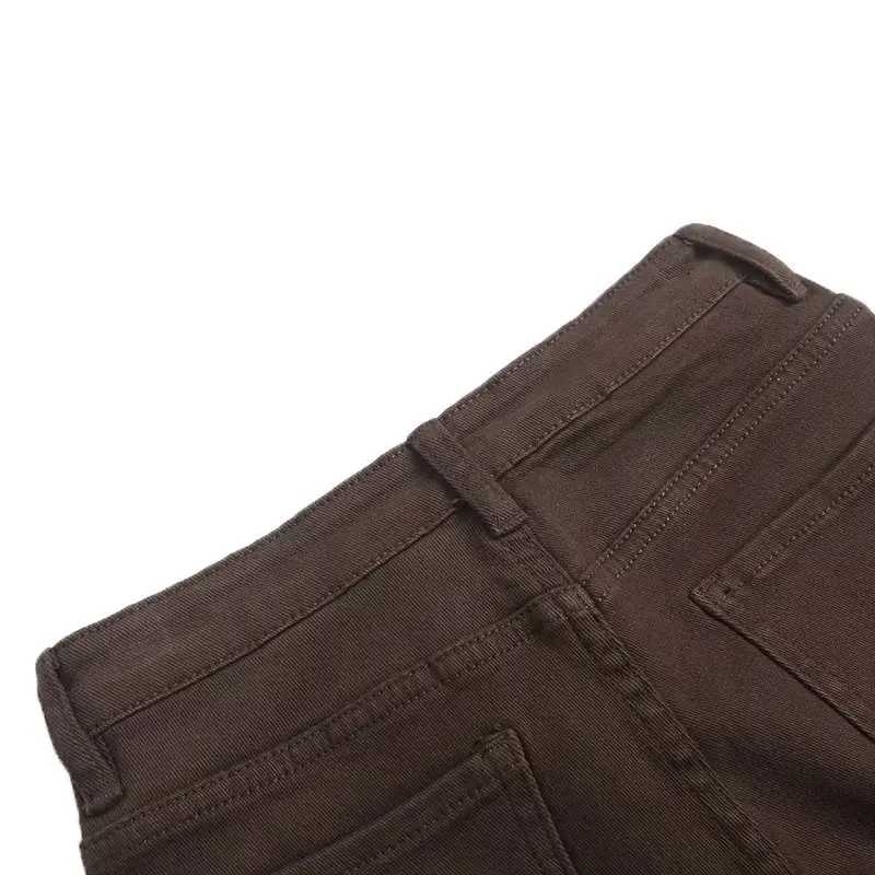 Withered Ins Blogger Fashion Stretch Denim Shorts Casual Bermuda High Street Vintage Washed Distressed