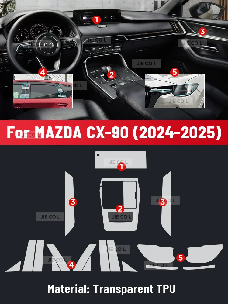 

Автоматический центральный экран управления, ТПУ, навигация, защита от царапин, внутренняя защитная пленка, GPS-навигация для MAZDA CX-90 CX90 2024 2025