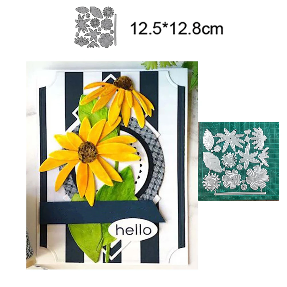 

10pcs/lot Flowers Leaves 2022 New Metal Cutting Dies Decorative Scrapbooking Photo Album Paper Knife Blade Punch Embossing