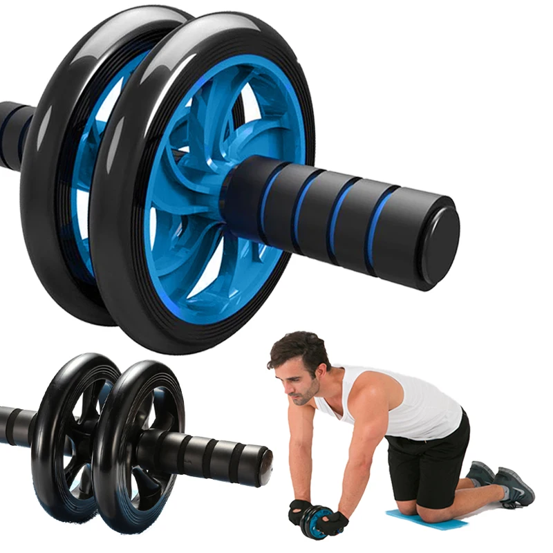 

Non-slip Roller Double-wheel Abdominal Wheel Men and Women Home Fitness Roller Weight Loss Exercise Abdominal Fitness Equipment