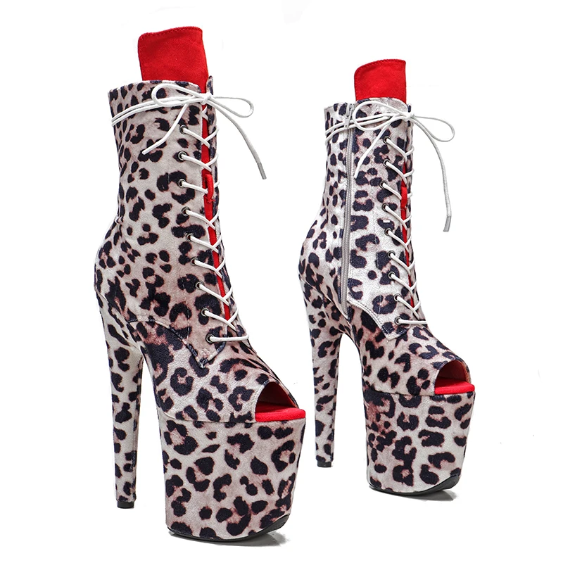 Leecabe 20CM/8Inch Women's Platform disco party High Heels Shoes Pole Dance boot