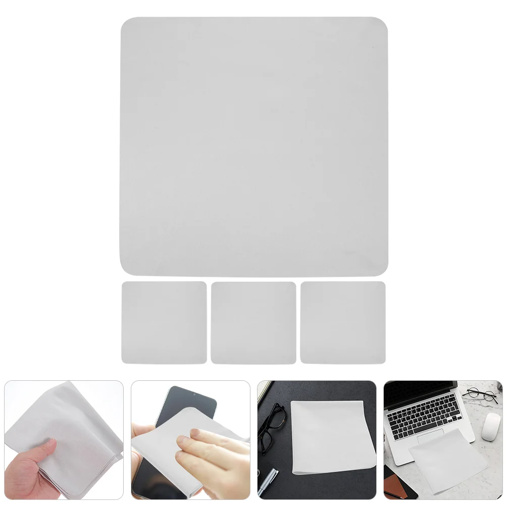 

4 Pcs Polishing Cloths Musical Instruments Microfiber Glasses Screen Cleaner Cleaning Eye Lenses Sax Winds Flute