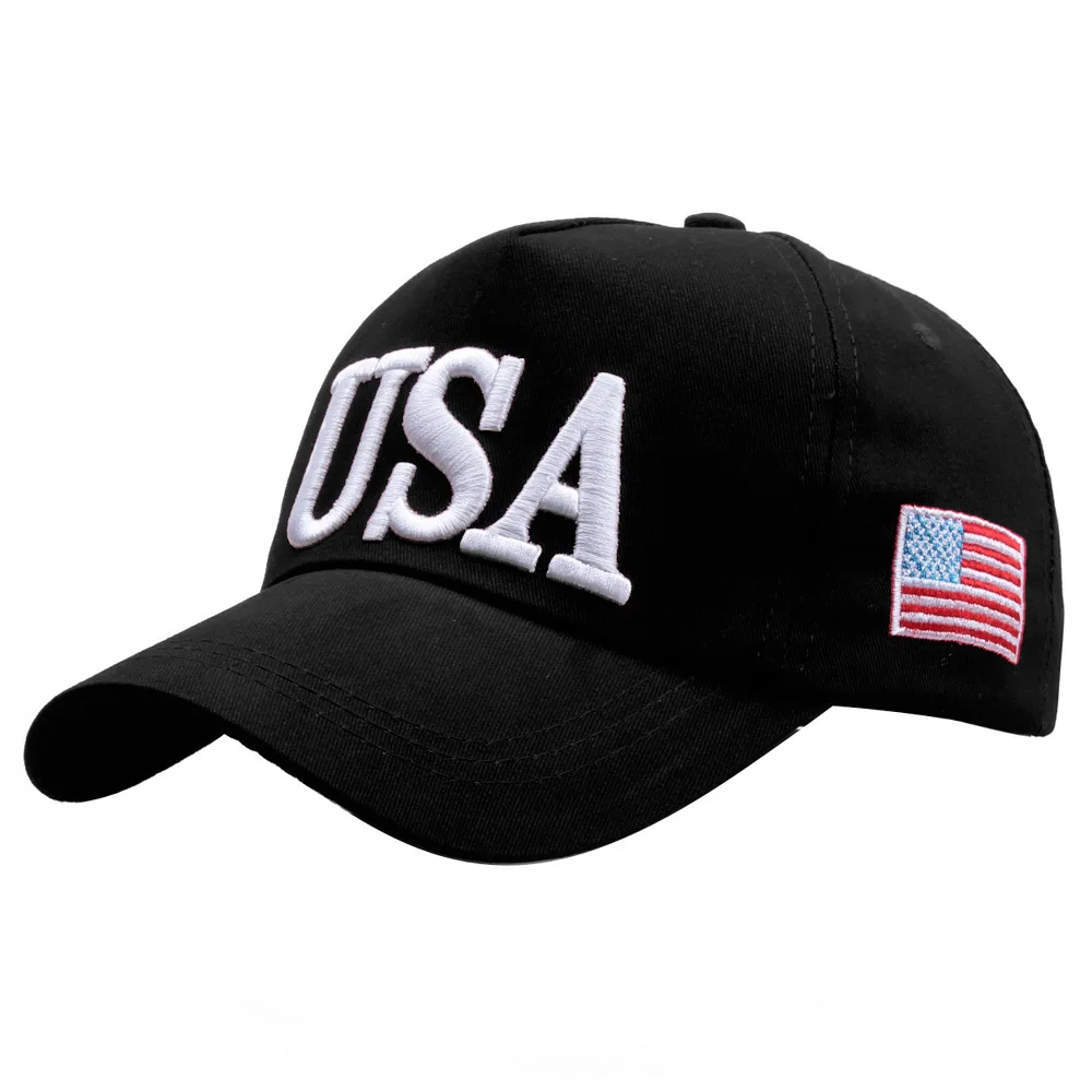 

USA Flag Baseball Cap For Men Women America Embroidery Cotton Snapback Hat Hip Hop Summer Cap
