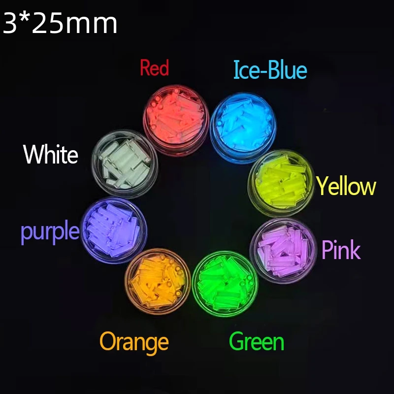 

1PC 3*25mm Tritium Gas Tube Self-luminous Tritium Vials Multi-color Emergency Light Automatic Light High-Tech EDC Tools