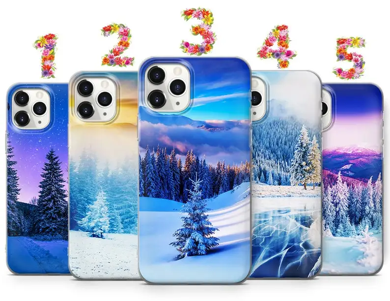 

Winter phone case Christmas Tree phone case for iPhone 13 12 11 X Xs Xr 8 7 6 5 Se, Samsung S21 S20 S10 Note20, Huawei P40 P30 P