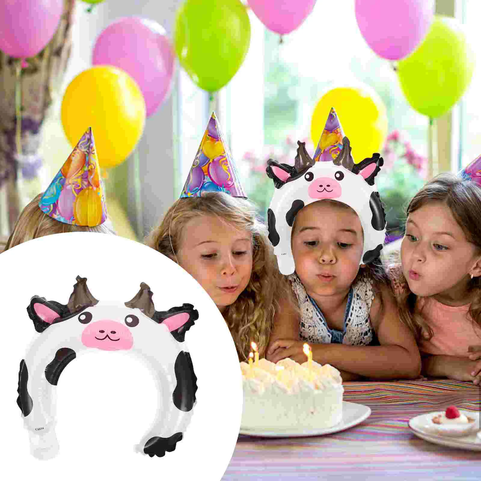 

Animal Headband Balloon Inflatable Party Headbands Animals Hair Balloons Hoop Childbirthday Cartoon Zoo Costume Cosplay Ear