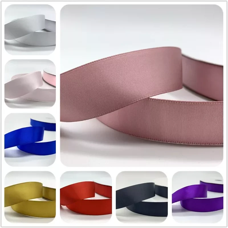 

2023 5yards/Lot 6/10/15/20/25/38/50mm Silk Satin Ribbon Polyester Ribbon For Handmade Bow Wedding Christmas Decoration Sewing Fa