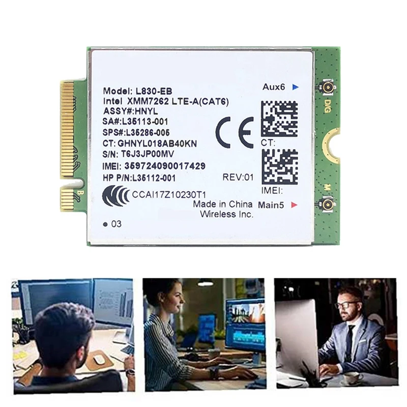 Модуль LTE Cat6 300 Мбит/с для HP 640 650 G5 840 846 850 G6 X360 830