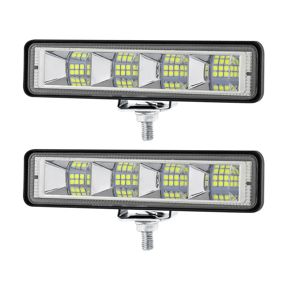 

2/4Pcs 24LED 72W Retrofit Lamp LED Flat Work Light Spot Beam Bar Car SUV LED OffRoad Driving Fog Lamps 12V-60V White Wholesale