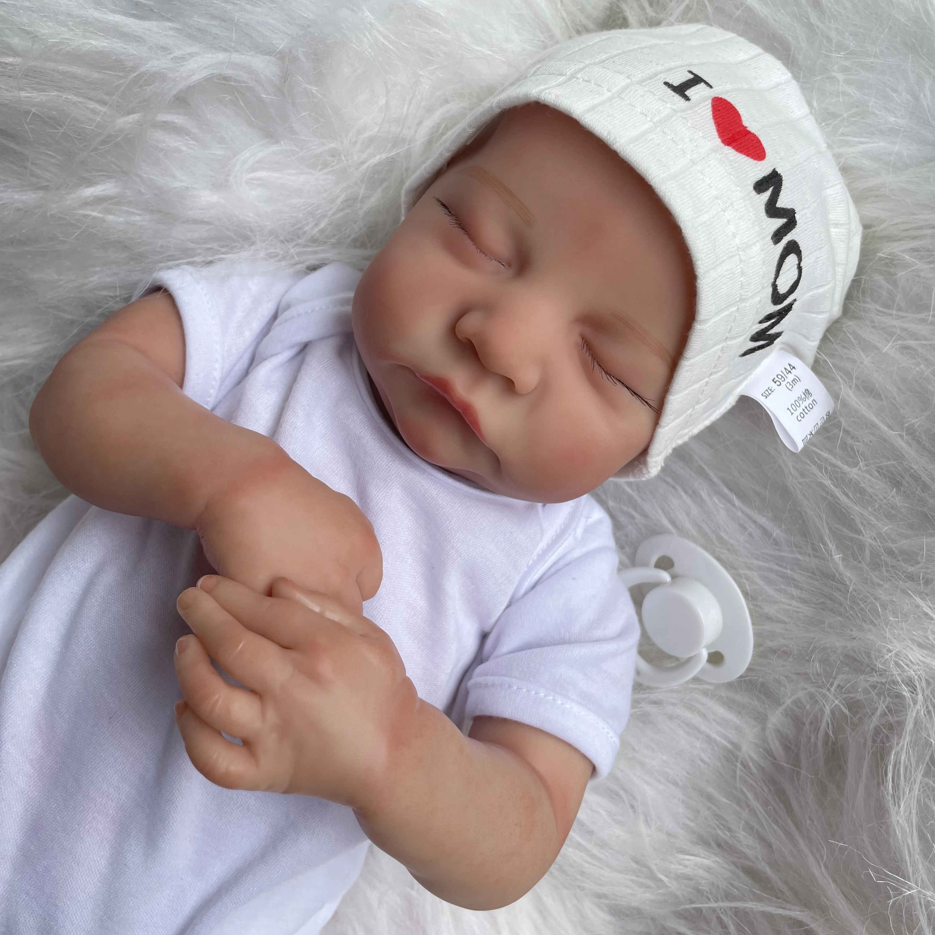 

46CM Bebe Doll Reborn Baby Levi Lifelike Soft Body Hand-Drawing Hair Cuddly Baby Doll High Quality Dolls Baby Kids Toy