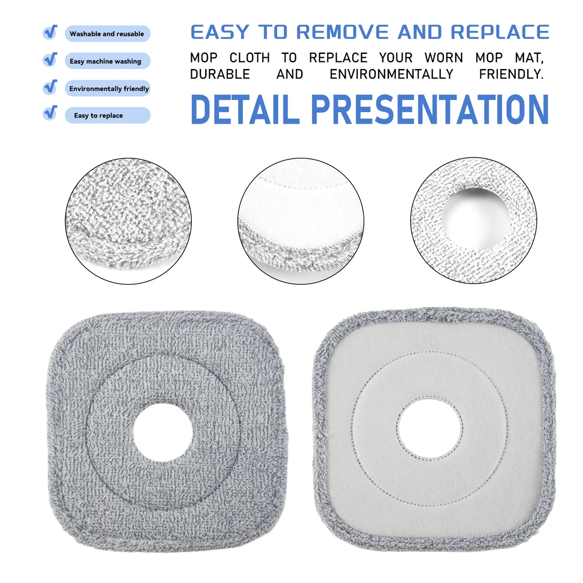 8 шт. тряпка для швабры с отжимом