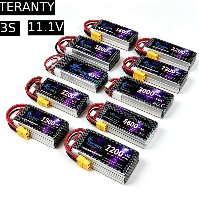 Фото 1 шт. аккумулятор TERANTY RC Lipo 7.4V 11.1V 2S 3S 1500mAh 1800mAh 2200mAh 3000mAh 4200mAh 5600mAh 7200mAh с разъемами XT60-T и Deans №1