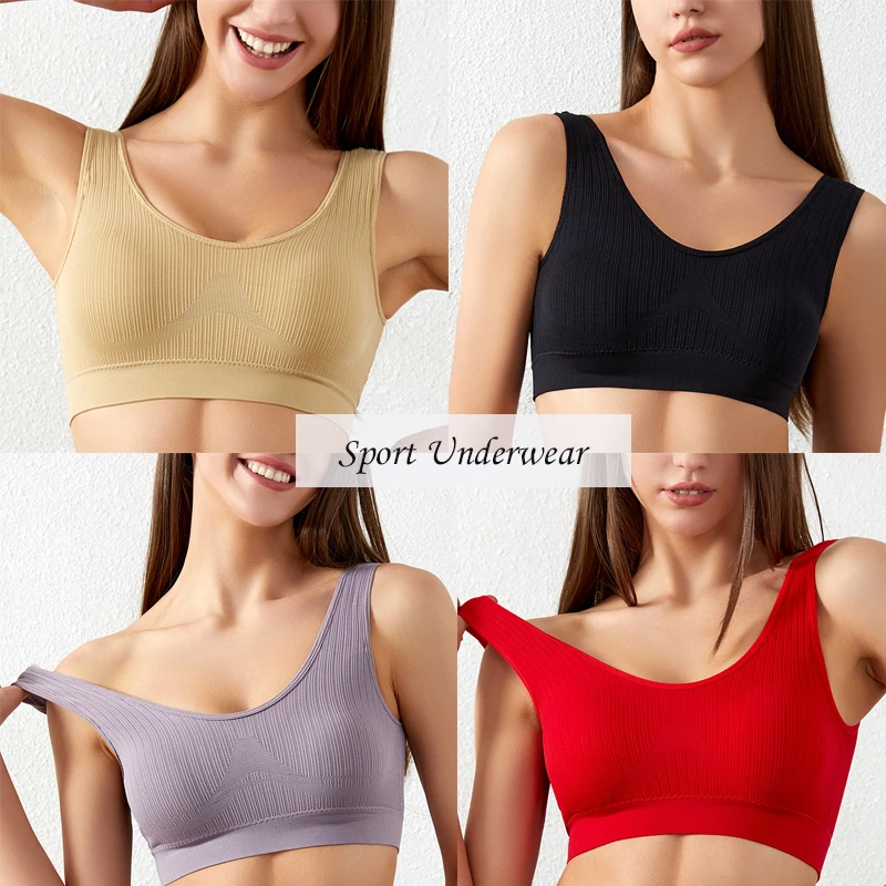 

Женский жилет DUNMA, нижнее белье для отдыха, однотонное нижнее белье, женский сексуальный бесшовный интимный бюстгальтер, свободный женский ...