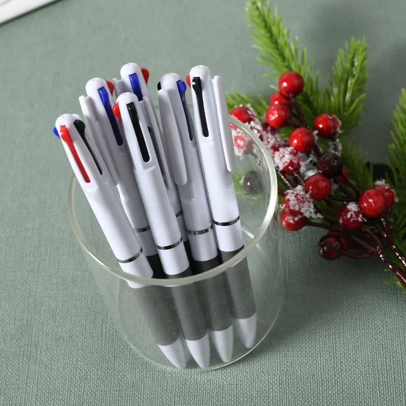 

15 шт. 3 в 1 многоцветные шариковые ручки 0,7 мм 3 цвета шариковая ручка заправляемые разноцветные шариковые ручки пластиковые шариковые ручки