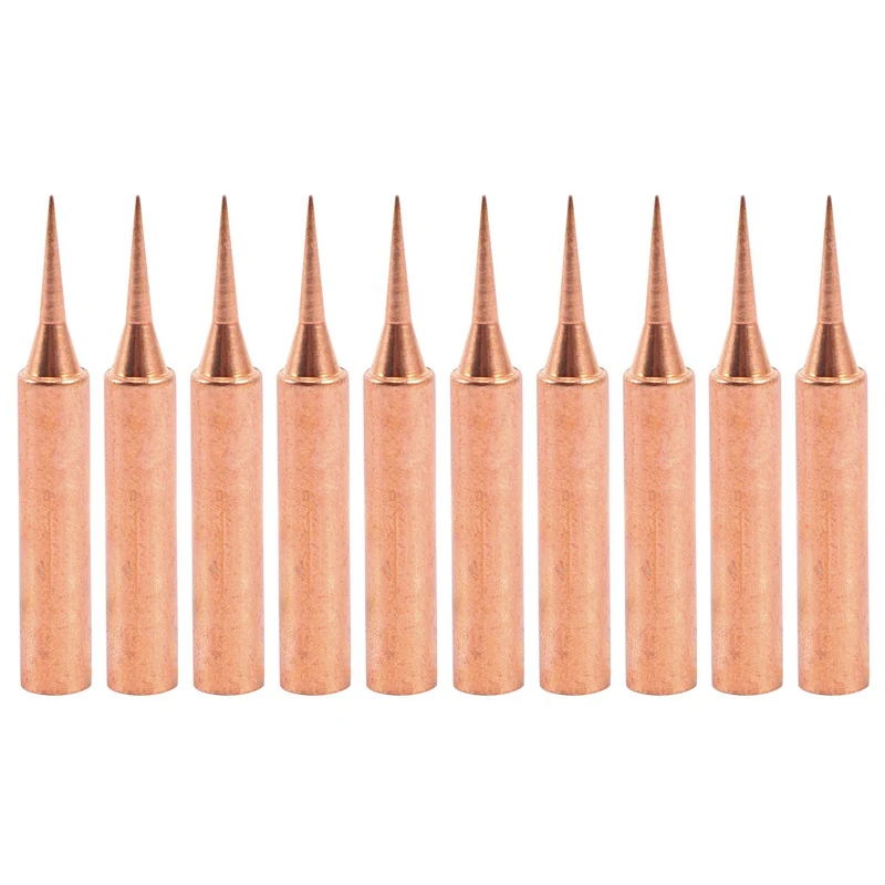 10 Pieces Of 900M-Ti Copper Soldering Iron Head Base Lead-Free Electroplated Nickel For Welding Table Tools