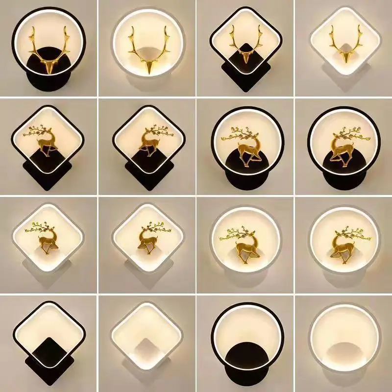 

Простой настенный светильник в виде оленя, прикроватный современный светильник для гостиной, спальни, настенный светильник для коридора, настенный светильник в скандинавском стиле, 220 В