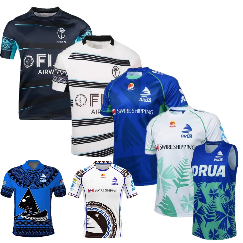 

new 2023 2024 Fijian Drua culture Rugby Jersey Home AWAY t-shirt FIJI 7S rugby shirt singlet vest big size 5xl