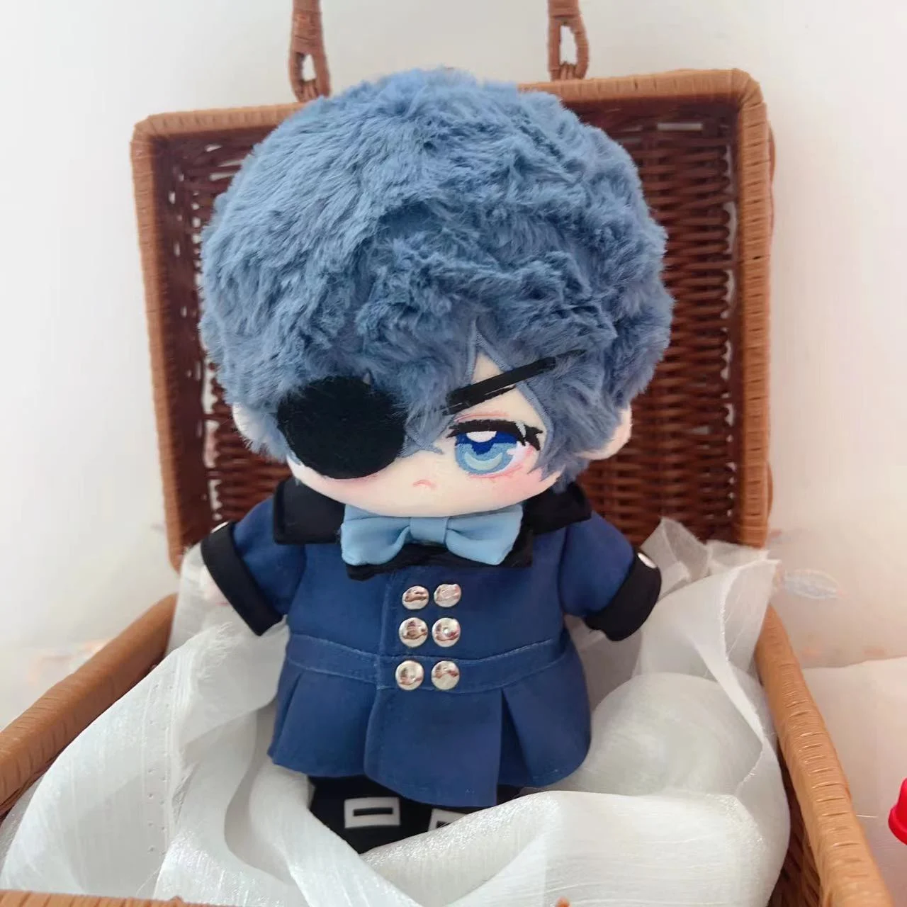 

Anime Black Butler Ciel Phantomhive Sebastian Michaelis Plush 20cm Doll Toy Change Clothes Costume Cute Cosplay Gift