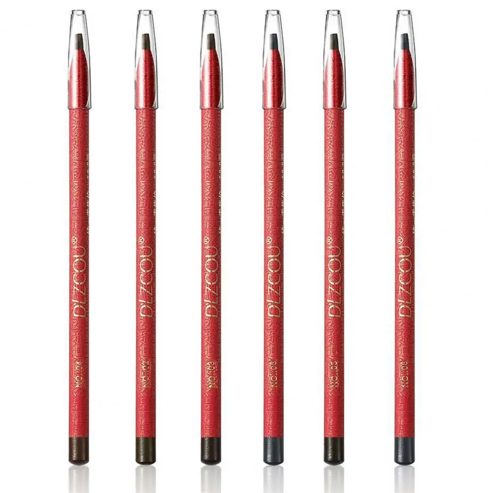 

Eyebrow Pencil Flat Head Waterproof Sweat Resistant Natural Effect Non-fading 6 Colors Optional Eyebrow Filling Pen for Beginner