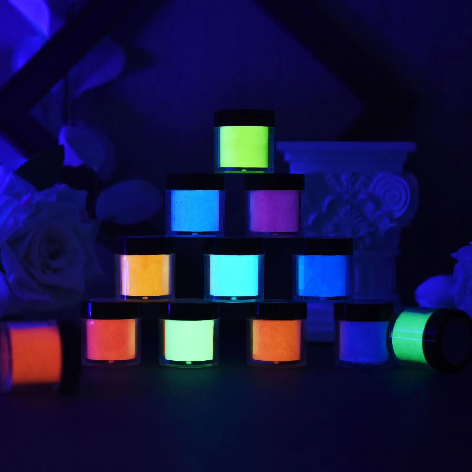 20g/Bottle Luminous Powder Resin Pigment DIY Epoxy Resin Mold Nail Art Glitter Powder Glow In The Dark Jewelry Making Supplies