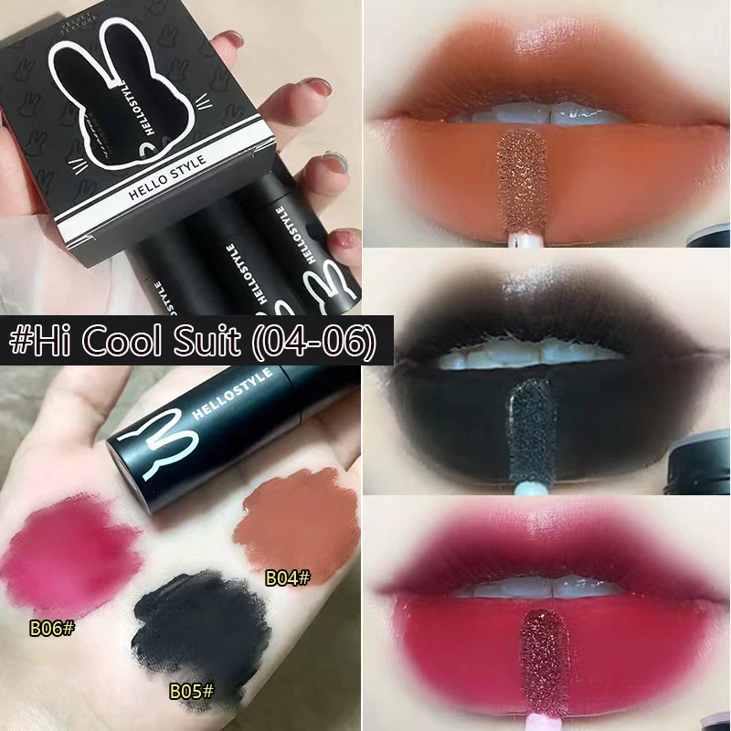

Misty Lip Glaze Black Rabbit in Velvet Matte Makeup Lipstick Hellostyle for sweet cool girl