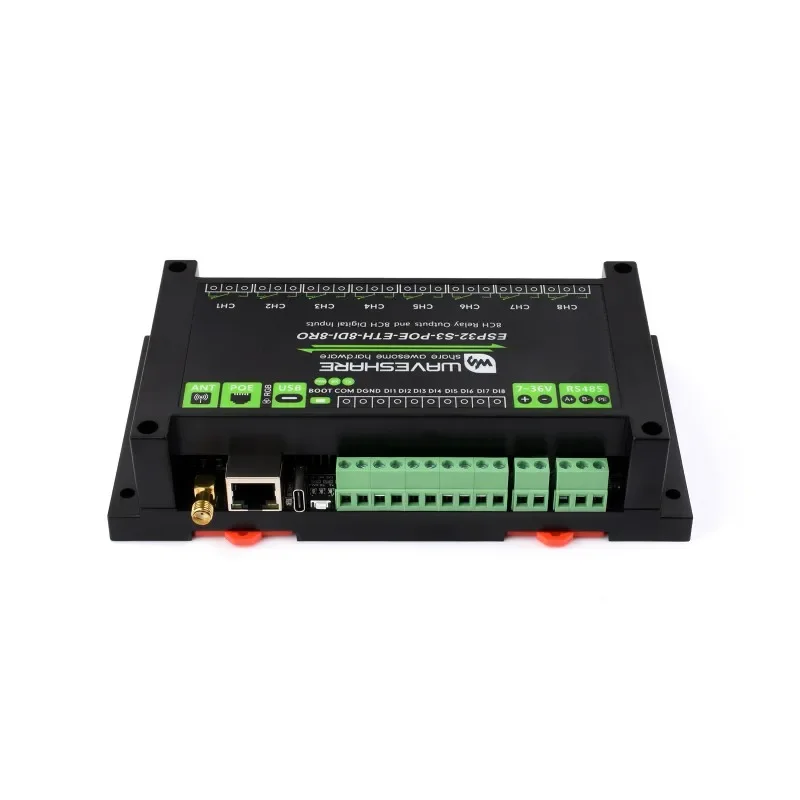 Фото Промышленный 8-канальный Wi-Fi релейный модуль VoltS на базе ESP32-S3 со встроенным изолированным интерфейсом RS485 и двухъядерным процессором Xtensa LX7 32-бит №4