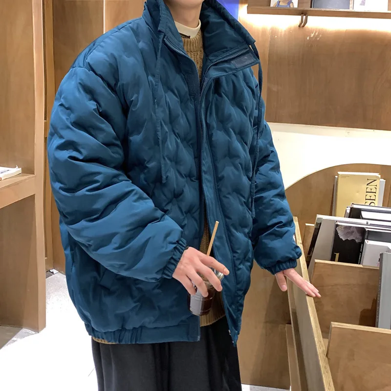 Winter Jacket Men Warm Fashion 4-color Thickened Jacket Men Streetwear Korean Loose Thick Short Coat Mens Parker Clothes M-3XL